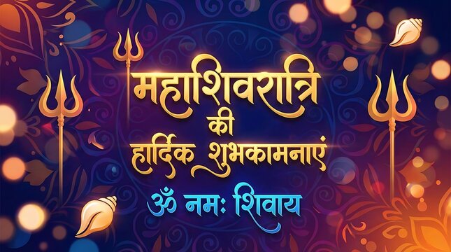 Spiritual Mahashivratri Background. Happy Mahashivratri