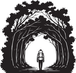 50 Mystic Forest Silhouette Vector Bundle