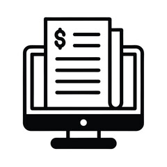 online invoice flat vector