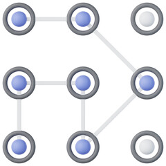 Professionally rendered 3D icon of Pattern Password illustrating cybersecurity, encryption, and digital protection concepts. Ideal for apps, websites, fintech, cloud systems, and modern UI design.