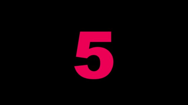 Bold Red Minimalist Digital Countdown Timer Animation