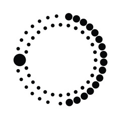 orbiting dots loading icon