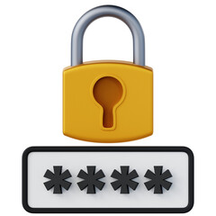 Professionally rendered 3D icon of Password illustrating cybersecurity, encryption, and digital protection concepts. Ideal for apps, websites, fintech, cloud systems, and modern UI design.