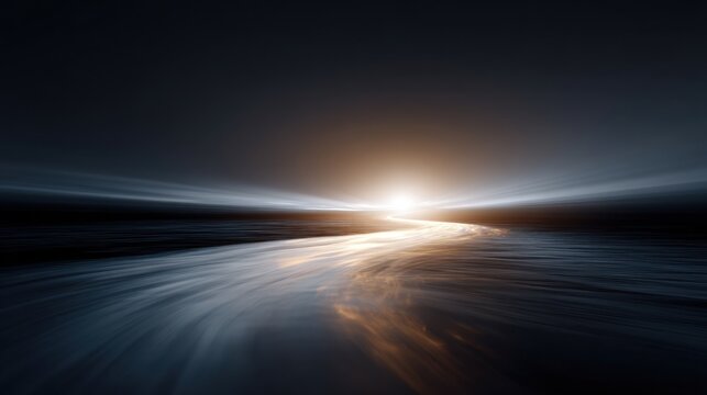 Sunrise path abstract