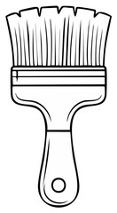 Illustration of a Paintbrush Tool for Painting and Artistic Projects