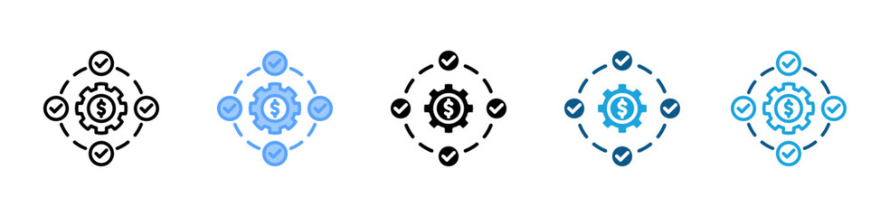 Obraz premium Swot Analysis icon set multiple style collection