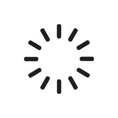 Fototapeta premium Loading vector icon isolated in black line