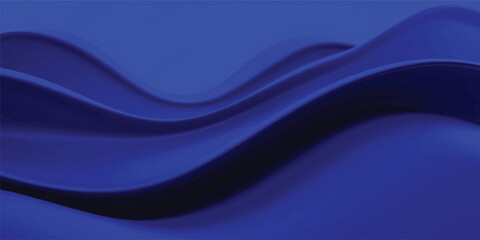 Abstract blue wave motion background with soft lines and flowing light design © JAHURA