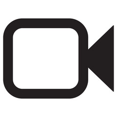 Video Camera Icon Vector, Minimalist Camcorder Symbol for Movie Recording, Cinema, Multimedia, and Digital Content