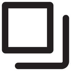 Copy Duplicate Icon Vector, Minimalist Overlapping Layers Symbol for File Management, Multiple Windows, and UI Design