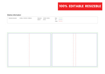 open book dieline template box dieline die lines packaging custom dieline  box cardboard box dieline pizza box printable product packaging layout,