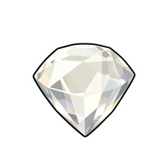 Fototapeta premium Diamond Vector Illustration in 3D Style