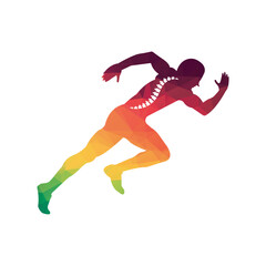 Brain Runner Logo physio logo design