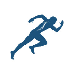 Brain Runner Logo physio logo design