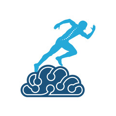 Brain Runner Logo physio logo design