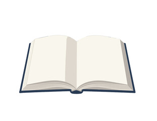 Fototapeta premium Open Book Vector Illustration with Blank Pages