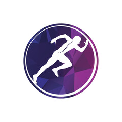 Brain Runner Logo physio logo design