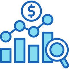Profit Analysis blue icon