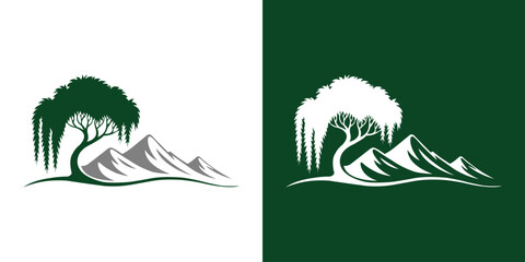Willow Peak Mountain Logo Des...