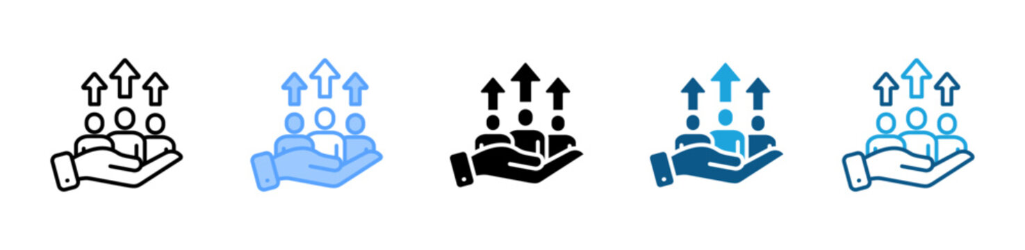 Hr Support icon set multiple style collection