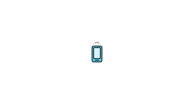 mobile phone icon emitting hotspot signal, internet network