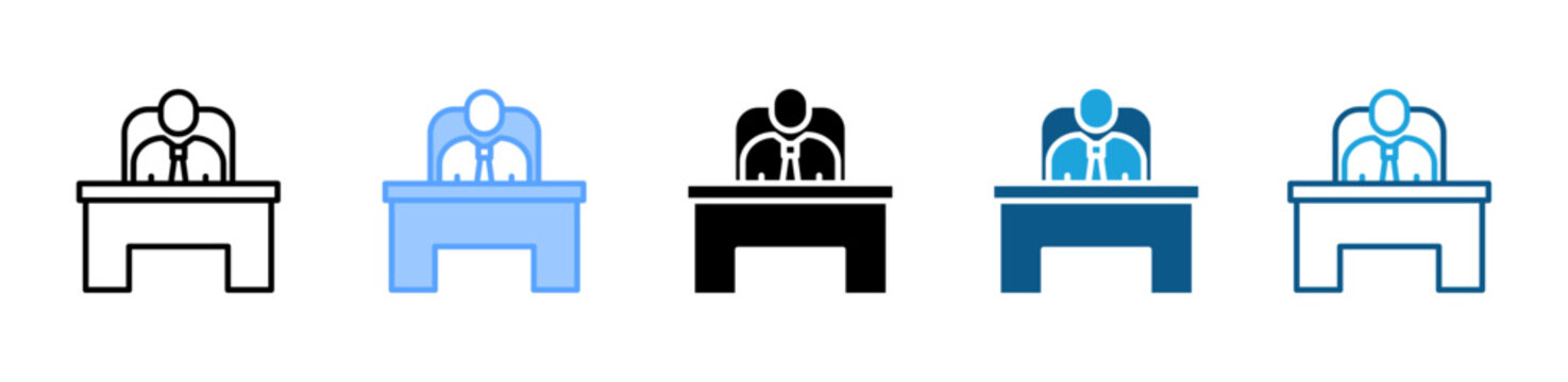 Executive Leader icon set multiple style collection