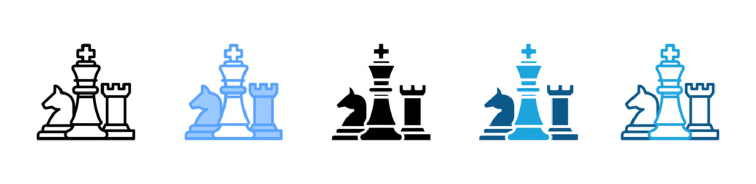 Chess Kin icon set multiple style collection