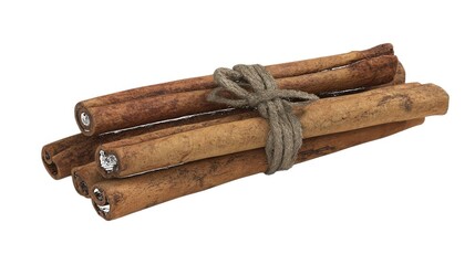 Bundled Brown Cinnamon Sticks Tied with Rope natural