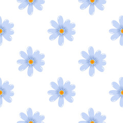 Flower vector seamless pattern illustration floral background 

