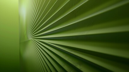 Green Light Rays Fanning Out in a Tunnel abstract