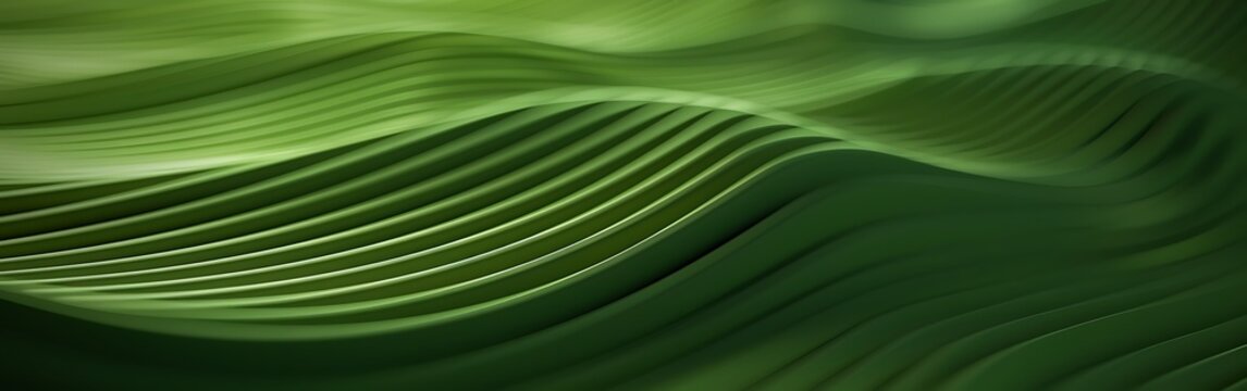 Wavy Green Abstract Background with Light Streaks lines - Powered by Adobe
