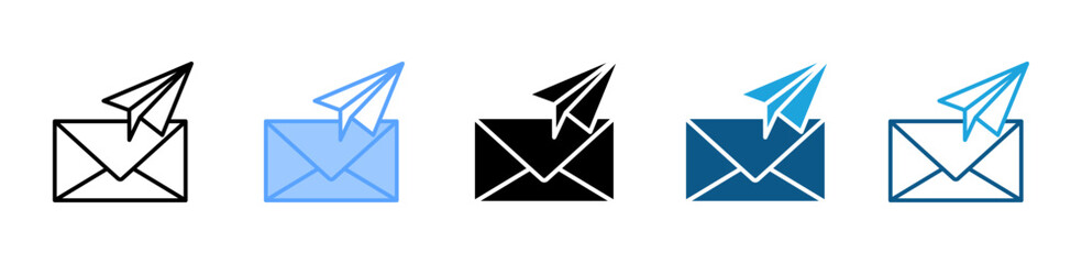 Send Message icon set multiple style collection