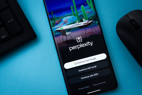 Dhaka, Bangladesh - 10 Mar 2025: Perplexity app is displayed on smartphone screen.