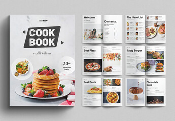 Cookbook Template Design Layout
