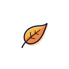 Stylized single leaf illustration showcasing simplicity with nature's theme evoking autumn or fall