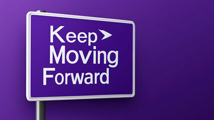 Purple sign with the phrase 