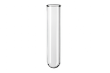 Glass chemistry test tube on transparent background
