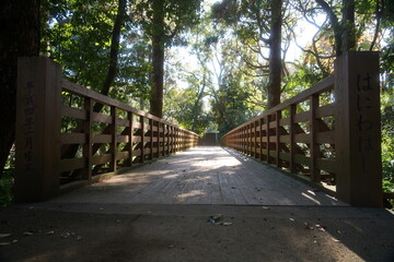 宮崎市の平和台公園のはにわ園のはにわはし