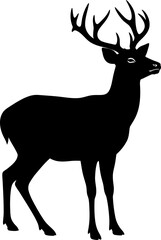 Fototapeta premium Majestic Stag Silhouette Vector Illustration Noble Wildlife Forest Icon forest animal