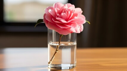 pink tulips in a vase