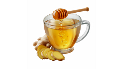 Nourishing ginger tea with a touch of honey for a comforting and healthy drink