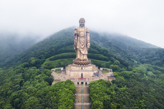 Giant Buddha Statue at Lingshan Scenic Area, Wuxi China