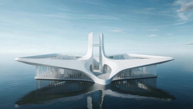Modern floating architectural structure