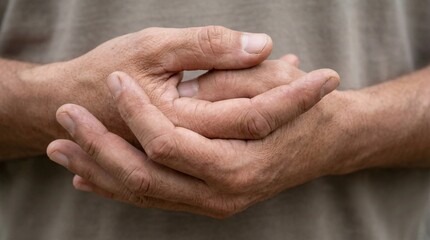 Fototapeta premium Hand Mudra Gesture for Yoga and Meditation, Spiritual Energy Flow, and Mindfulness Practice 