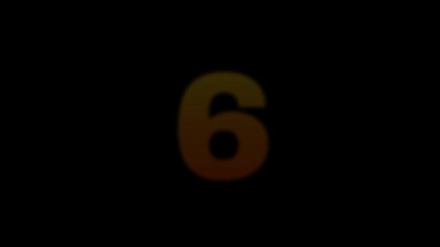 Large Bold White Digital Countdown Timer Animation 10 Seconds on Black Background10-second countdown timer, bold white numbers, large font countdown, high contrast animation, black background clip, mi