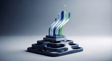 Sustainable Corporate Growth Concept with Solid Foundation