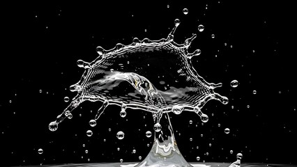 Dynamic water splash in motion