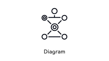 Network Diagram Illustration &ndash; Minimal Circular Node Structure for Systems, Data & Organization