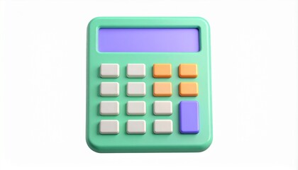 vector illustration of a classic calculator, clean and minimalist design
