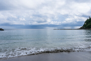 隠岐の島の塩浜海水浴場から見る日本海